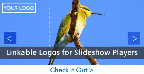 Linkable Logos for Slideshow Players